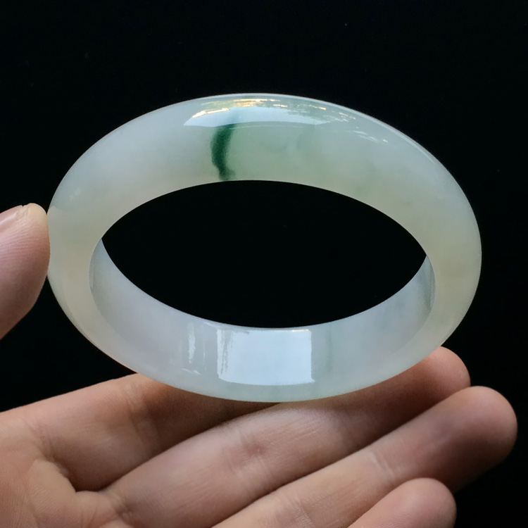 （超值推荐）糯冰种飘花手镯（57.6mm）