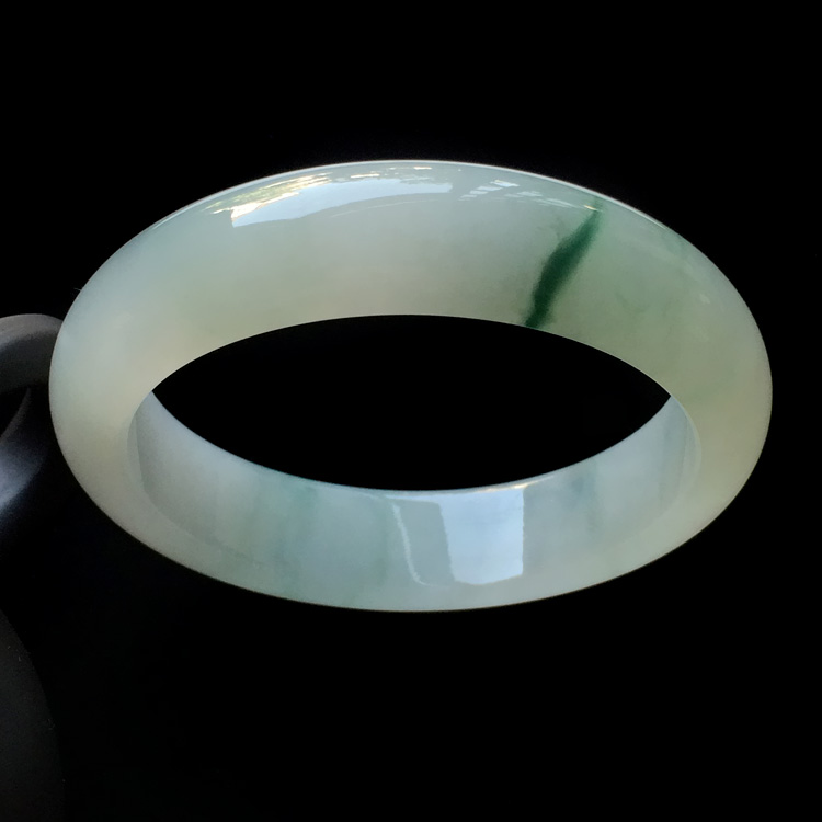 （超值推荐）糯冰种飘花手镯（57.6mm）