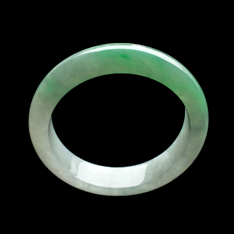 （超值推荐）糯冰种飘翠手镯（56.3mm）