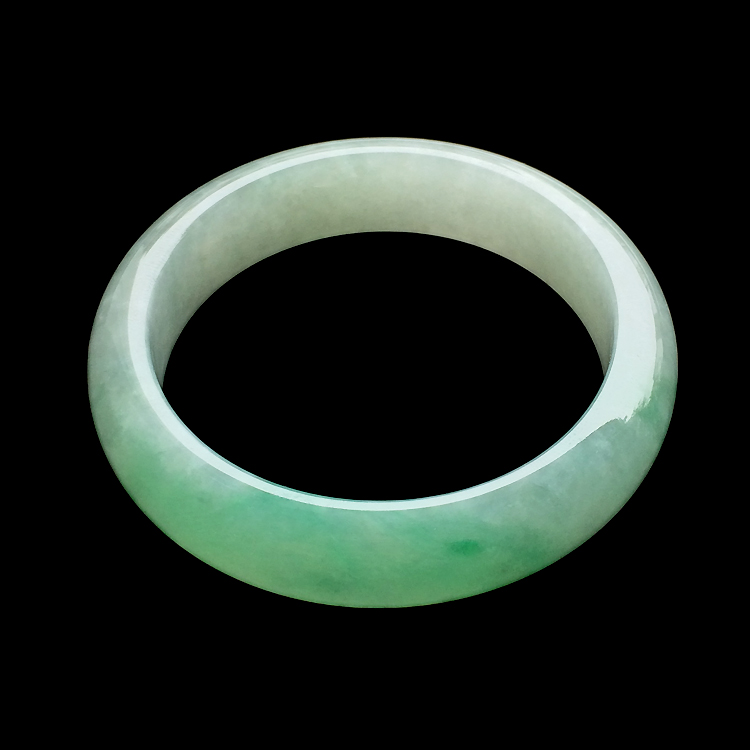 （超值推荐）糯冰种飘翠手镯（56.3mm）