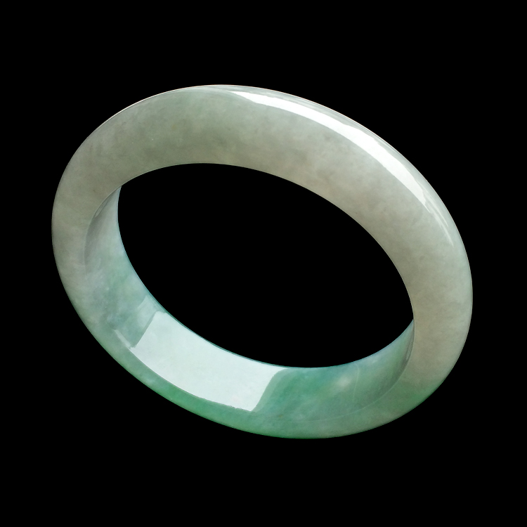 （超值推荐）糯冰种飘翠手镯（56.3mm）