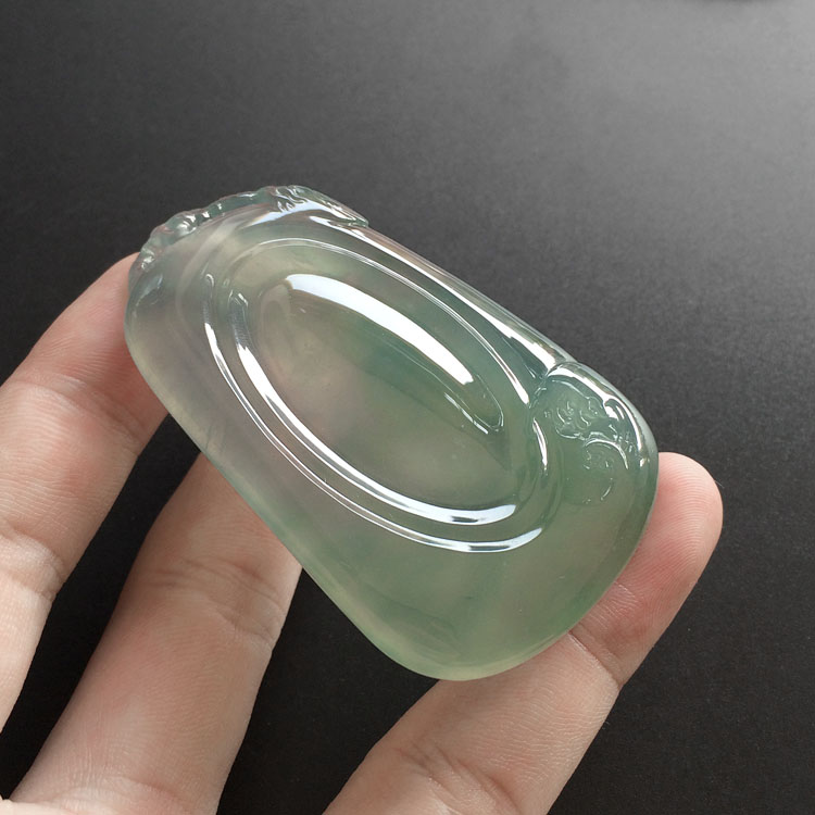 （超值推荐）冰种晴水略飘花禅韵挂件