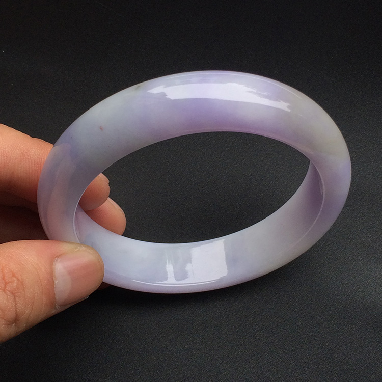 糯冰种紫罗兰手镯（58.5mm）