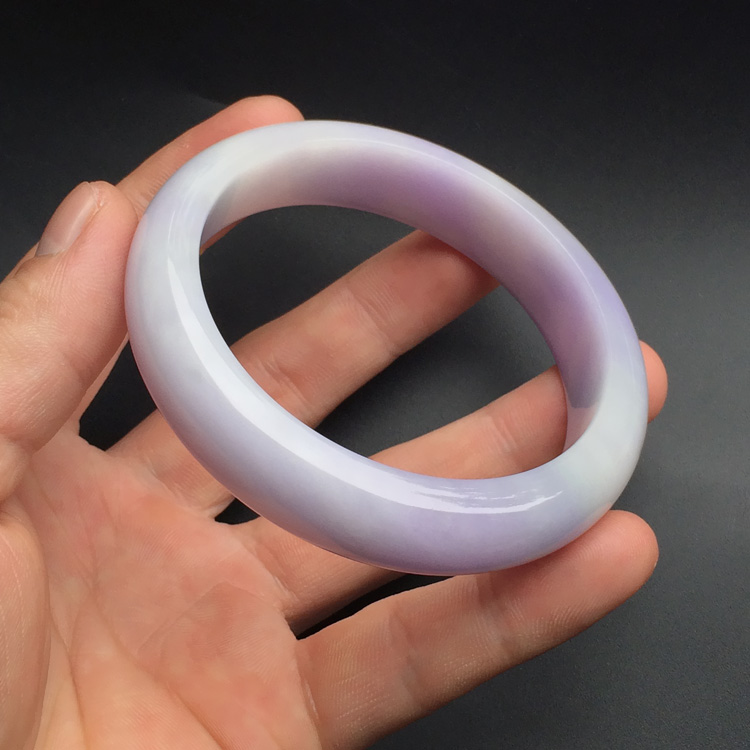 糯冰种紫罗兰手镯（58.5mm）
