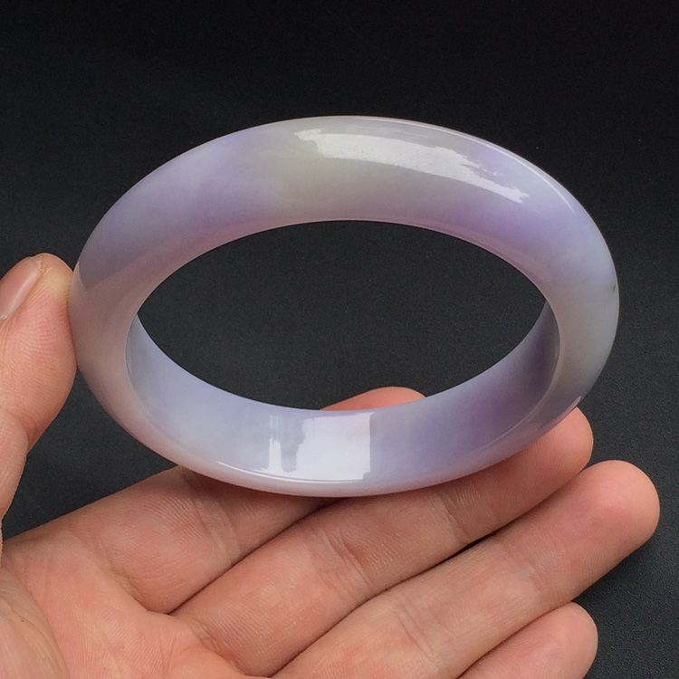 糯冰种紫罗兰手镯（58.5mm）