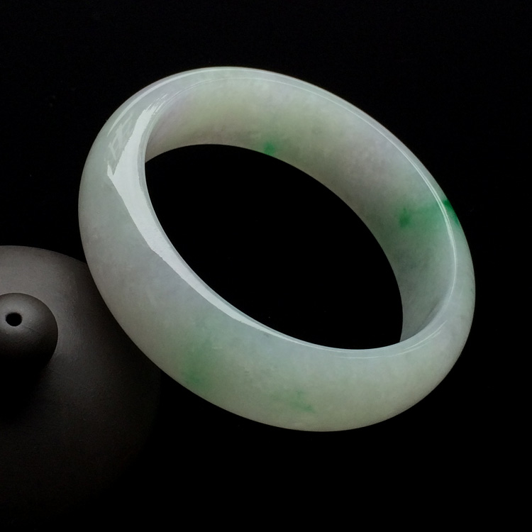 （超值推荐）糯冰种飘翠手镯（57.1mm）
