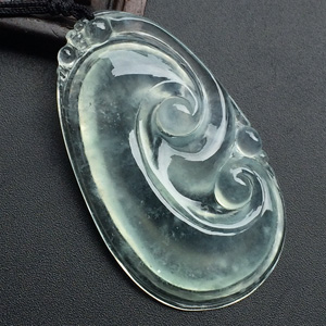 （超值推荐）冰玻种淡晴水如意挂件