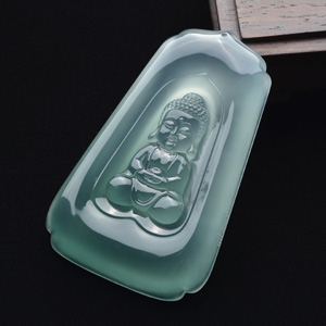 (超值推荐)冰玻种晴水宝宝佛挂件【玉雕名家加龙作品】