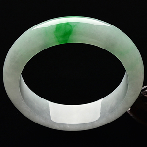 （超值推荐）糯冰种飘翠手镯（58.8mm）