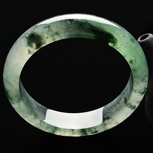 （超值推荐）冰玻种飘花手镯（55.8mm）