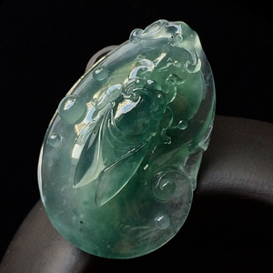 （超值推荐）冰种飘花如意挂件