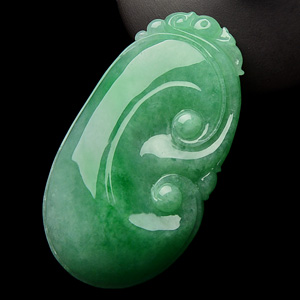 （超值推荐）糯冰种翠色如意挂件