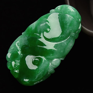 （超值推荐）糯冰种阳绿如意挂件