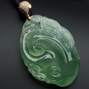 （超值推荐）冰玻种飘花如意挂件