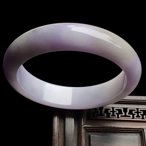 糯冰种紫罗兰手镯（58.5mm）