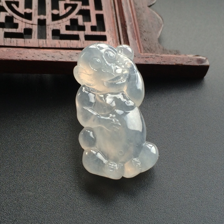 (超值推荐)冰种无色猴子挂件