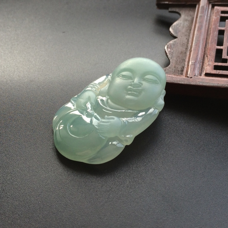 (超值推荐)冰种晴水小沙弥挂件