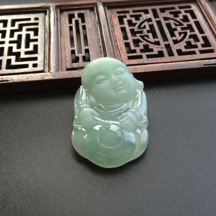 (超值推荐)冰种晴水小沙弥挂件