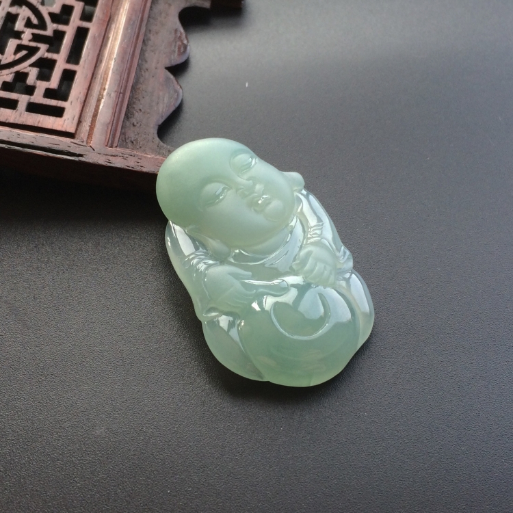 (超值推荐)冰种晴水小沙弥挂件