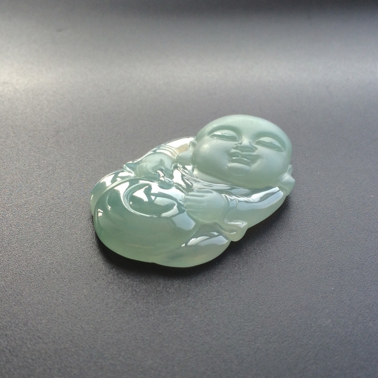 (超值推荐)冰种晴水小沙弥挂件