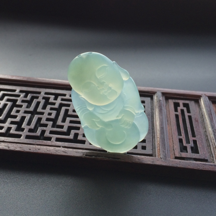 (超值推荐)冰种晴水小沙弥挂件