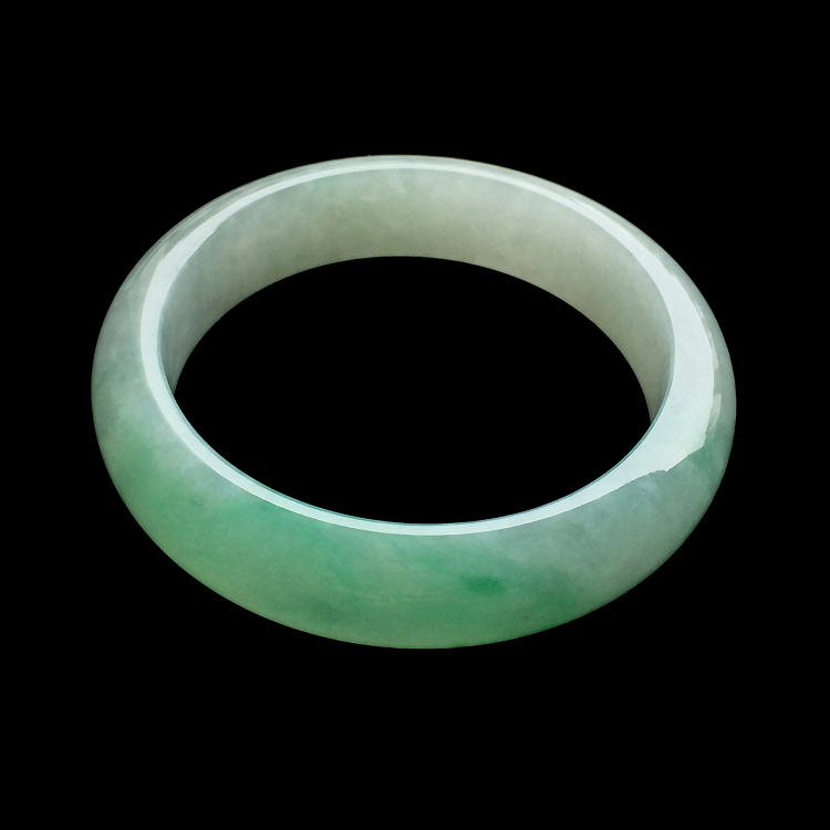 糯冰种飘翠手镯（56.3mm）