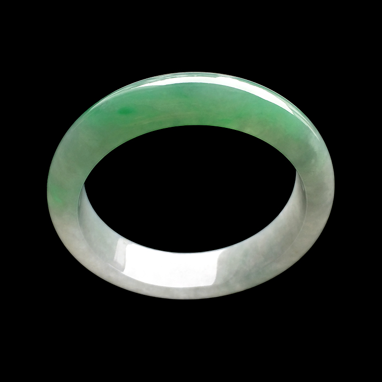 糯冰种飘翠手镯（56.3mm）