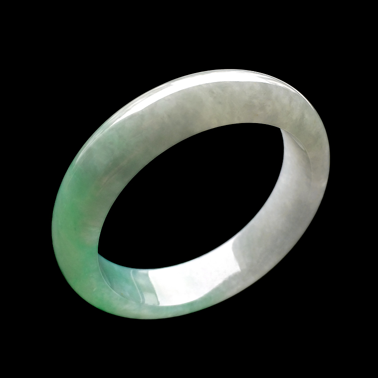 糯冰种飘翠手镯（56.3mm）