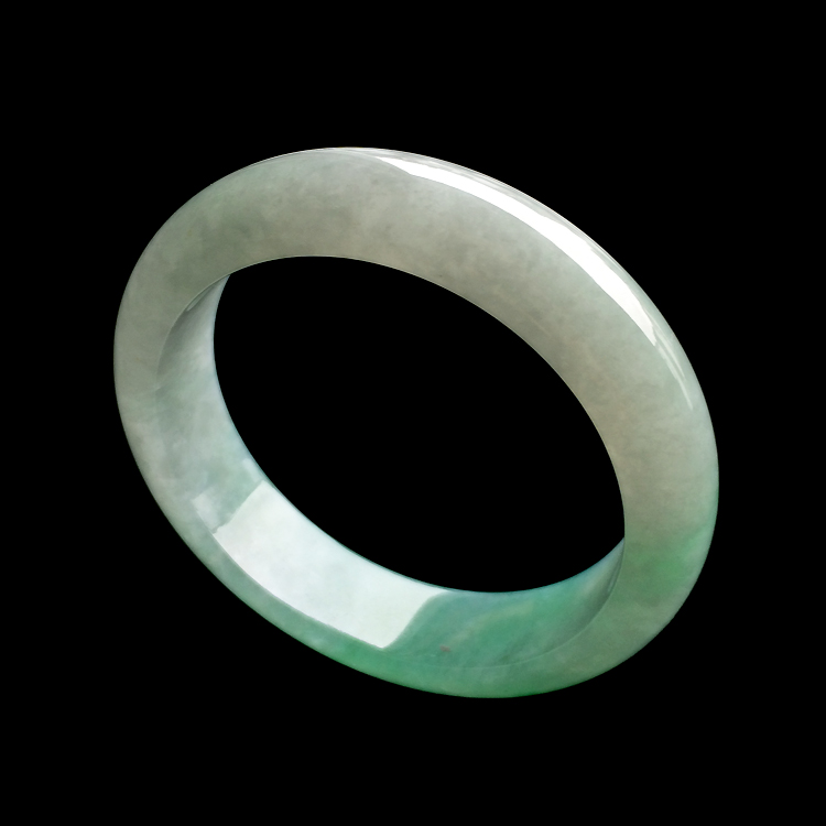 糯冰种飘翠手镯（56.3mm）