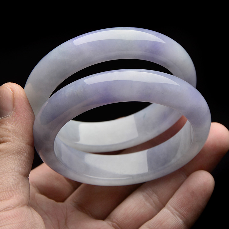 （超值推荐）糯冰种紫罗兰手镯一对（56.5mm）(56.5mm)