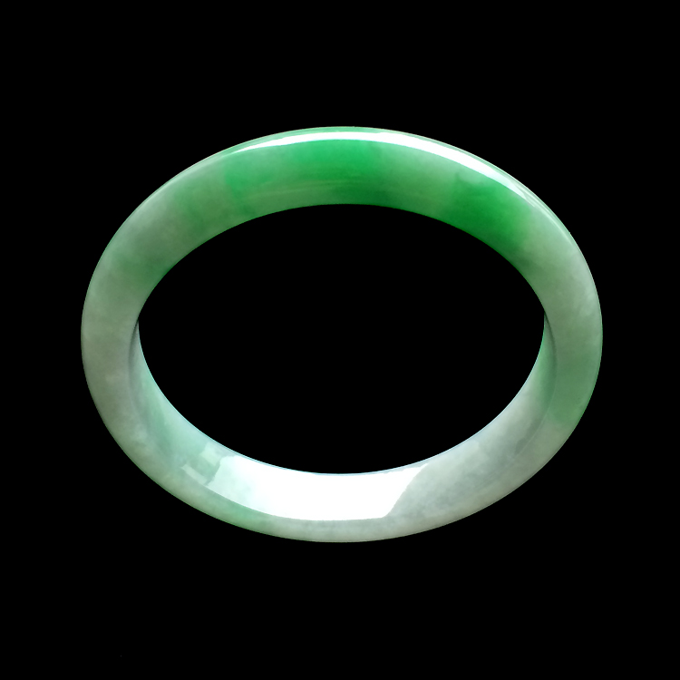 （超值推荐）糯冰种飘阳绿手镯（58.4mm）