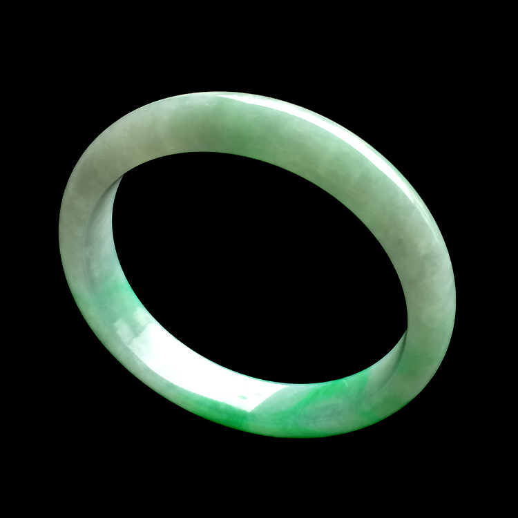 （超值推荐）糯冰种飘阳绿手镯（58.4mm）