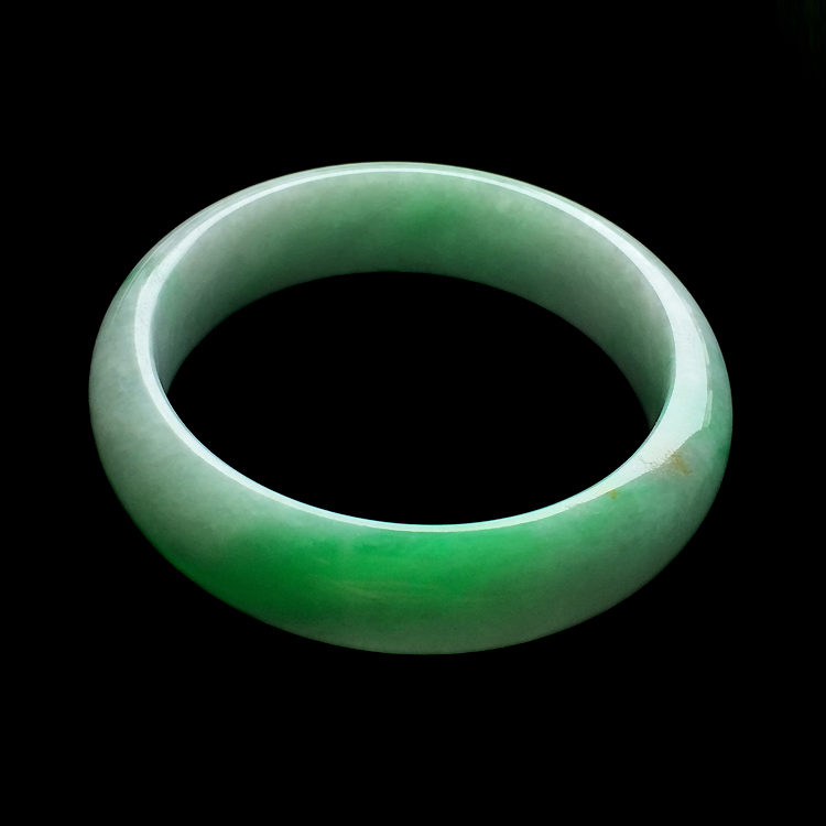 （超值推荐）糯冰种飘阳绿手镯（53.3mm）