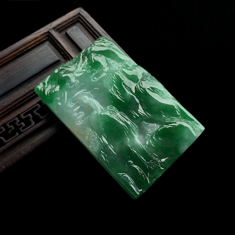 （超值推荐）糯冰种深绿悟道挂件