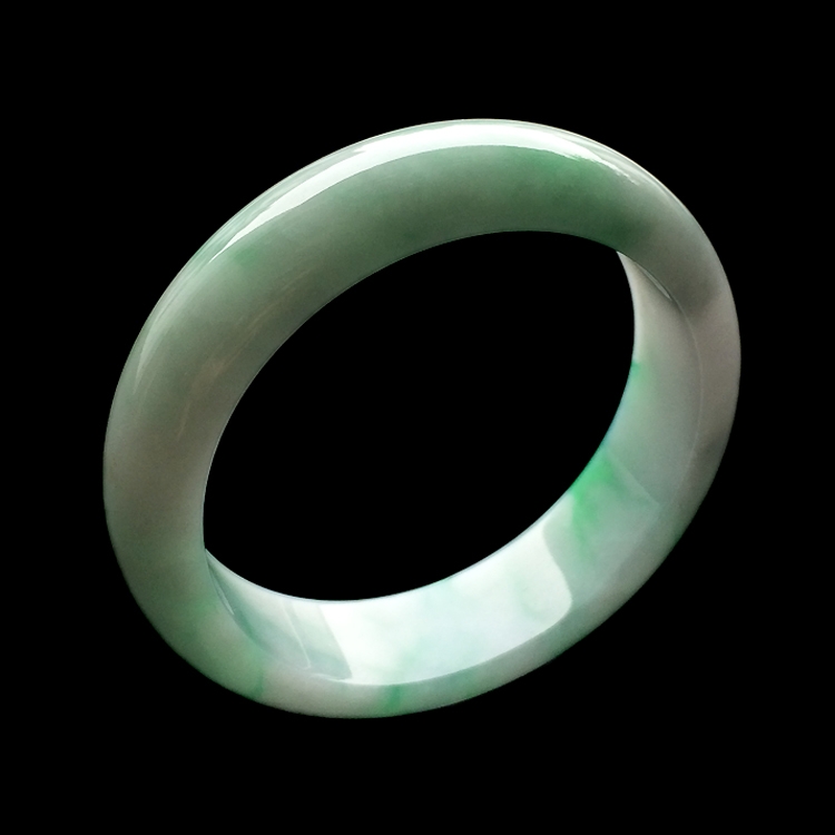（超值推荐）糯冰种飘翠手镯（55.5mm）
