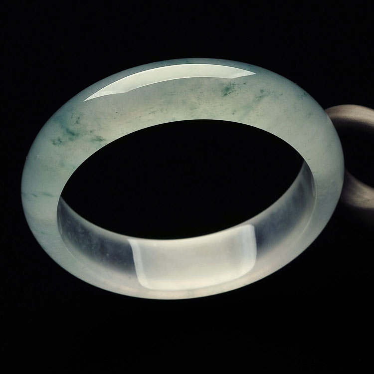 （超值推荐）冰玻种飘花手镯（57mm）