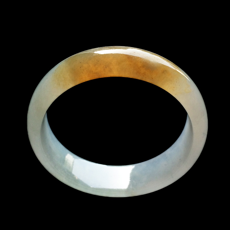 （超值推荐）糯冰种飘褐黄翡手镯（57.7mm）