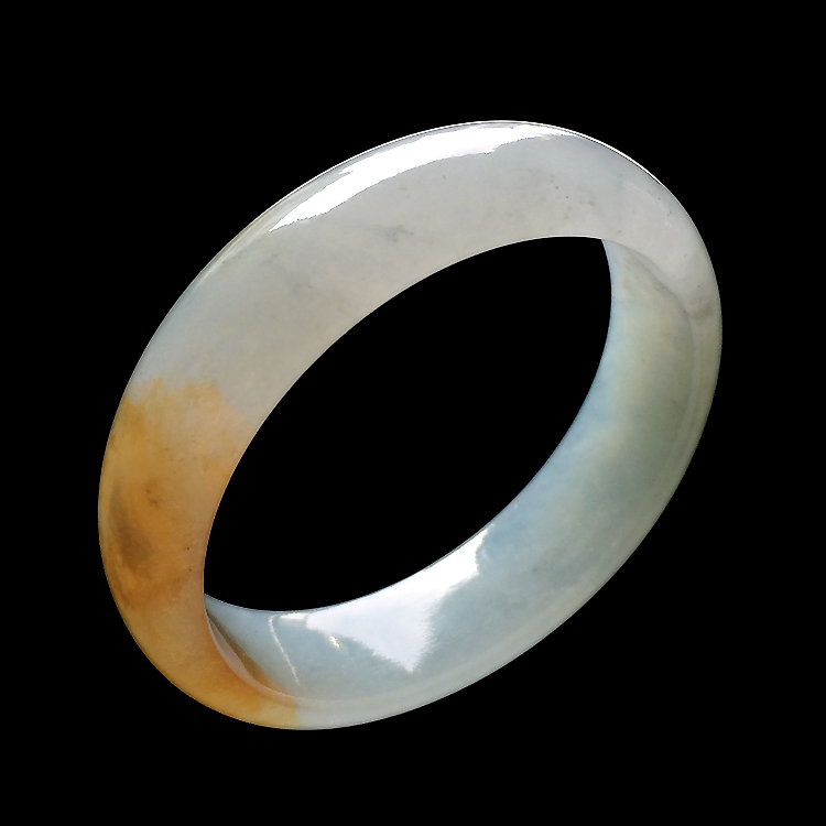 （超值推荐）糯冰种飘褐黄翡手镯（57.7mm）