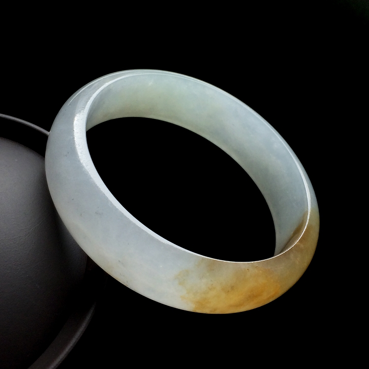 （超值推荐）糯冰种飘褐黄翡手镯（57.7mm）