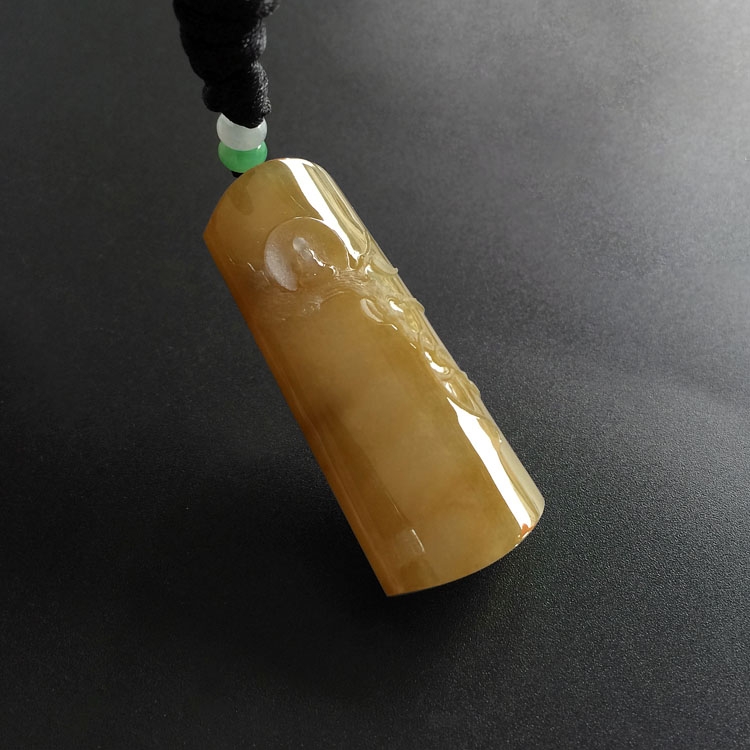（超值推荐）糯冰种褐黄翡惮悟挂件