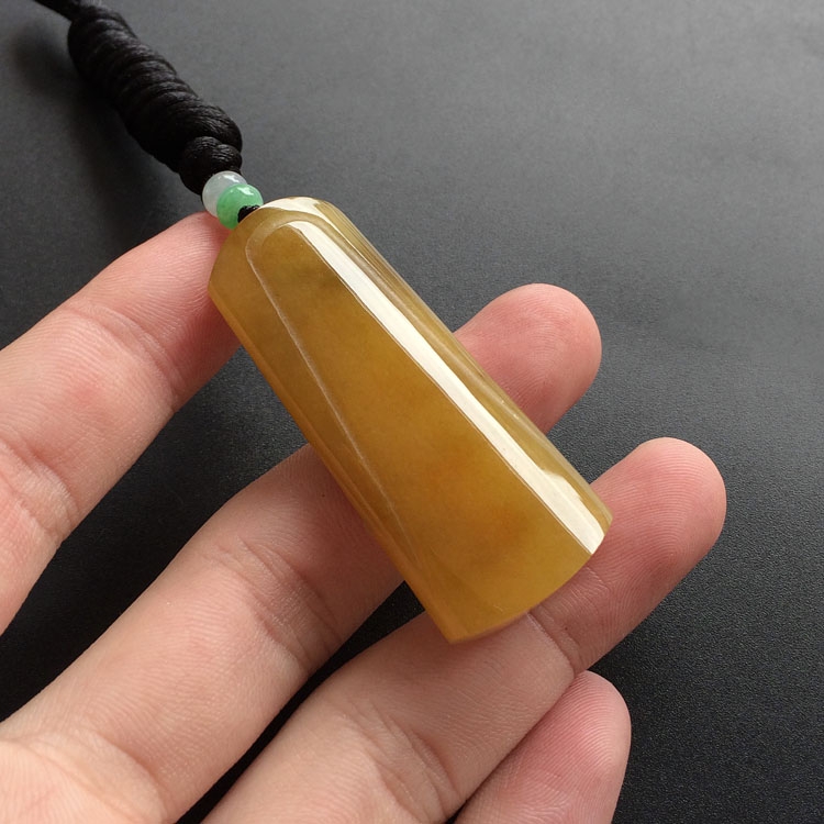 （超值推荐）糯冰种褐黄翡惮悟挂件