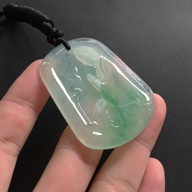 （超值推荐）冰种飘翠释迦牟尼挂件