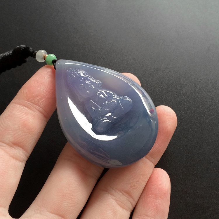 （超值推荐）糯冰种紫罗兰宝宝佛挂件