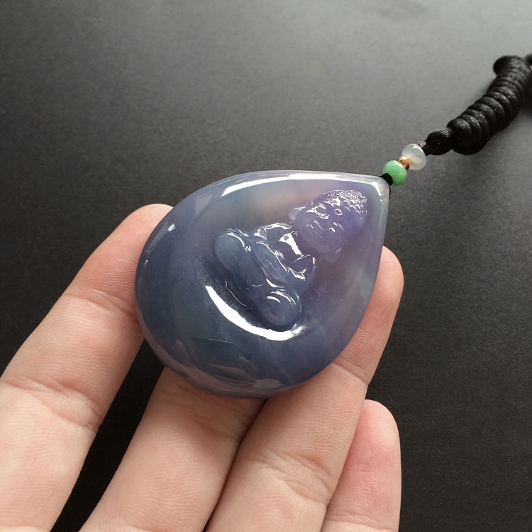 （超值推荐）糯冰种紫罗兰宝宝佛挂件