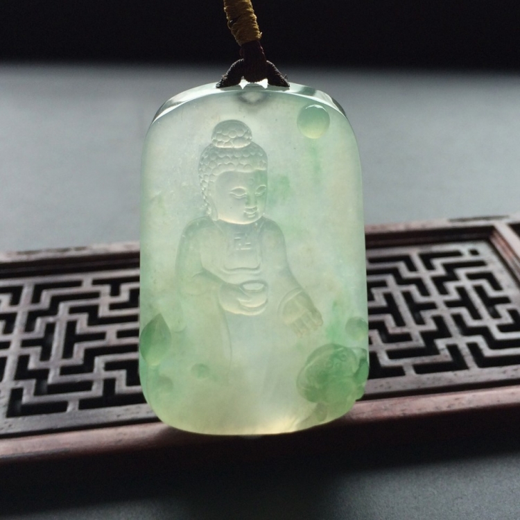 (超值推荐)冰种飘花莲悟挂件