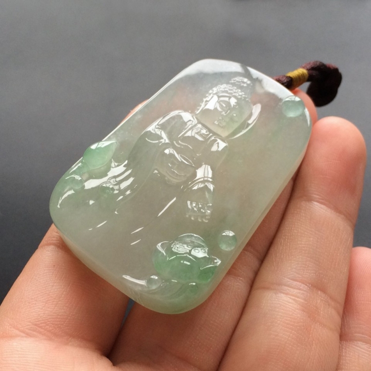 (超值推荐)冰种飘花莲悟挂件