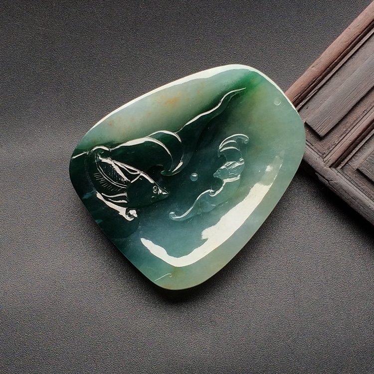 （超值推荐）糯冰种蓝水钟馗挂件
