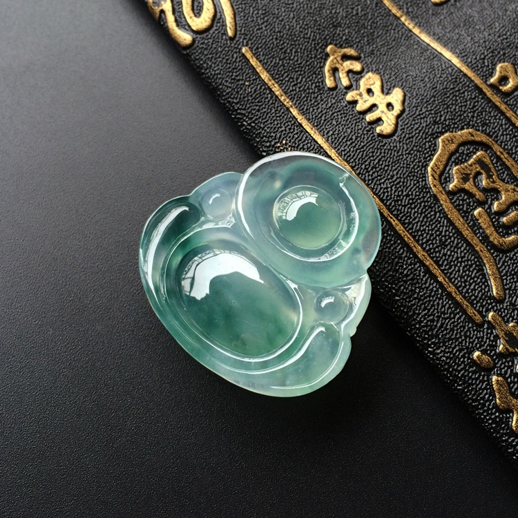 (超值推荐)冰种飘花玉佛挂件