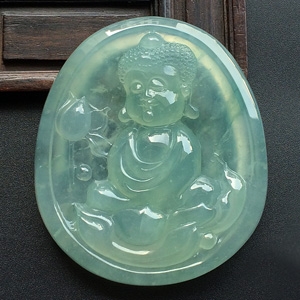 冰种晴水宝宝佛挂件
