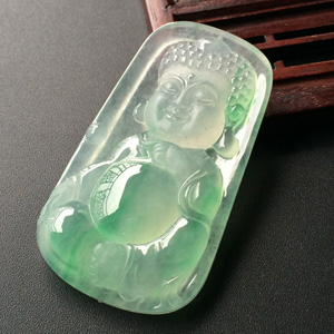 (超值推荐)冰种飘翠宝宝佛挂件